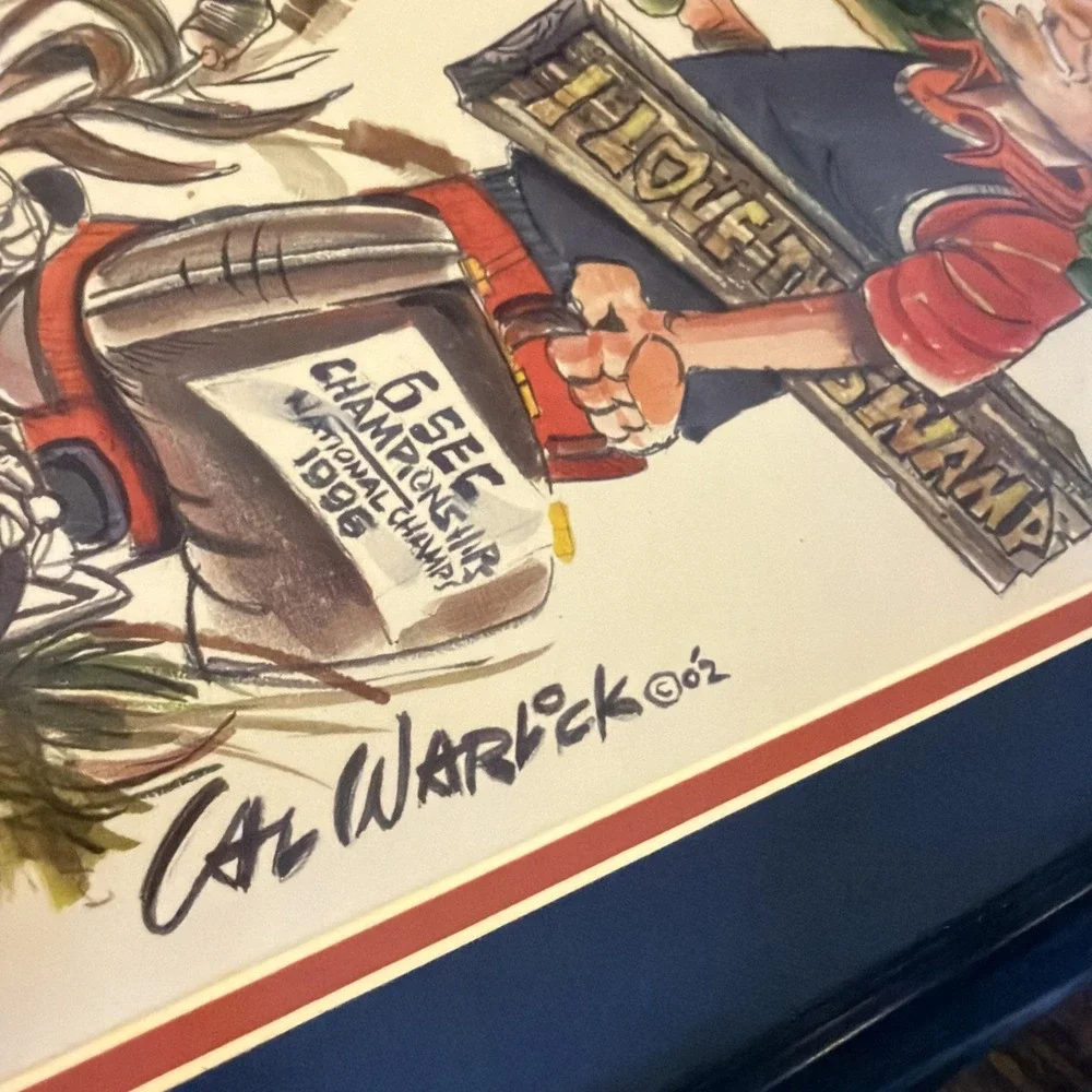 Cal Warlick Steve Spurrier Head Ball Coach Florida Gators Framed Print 2002